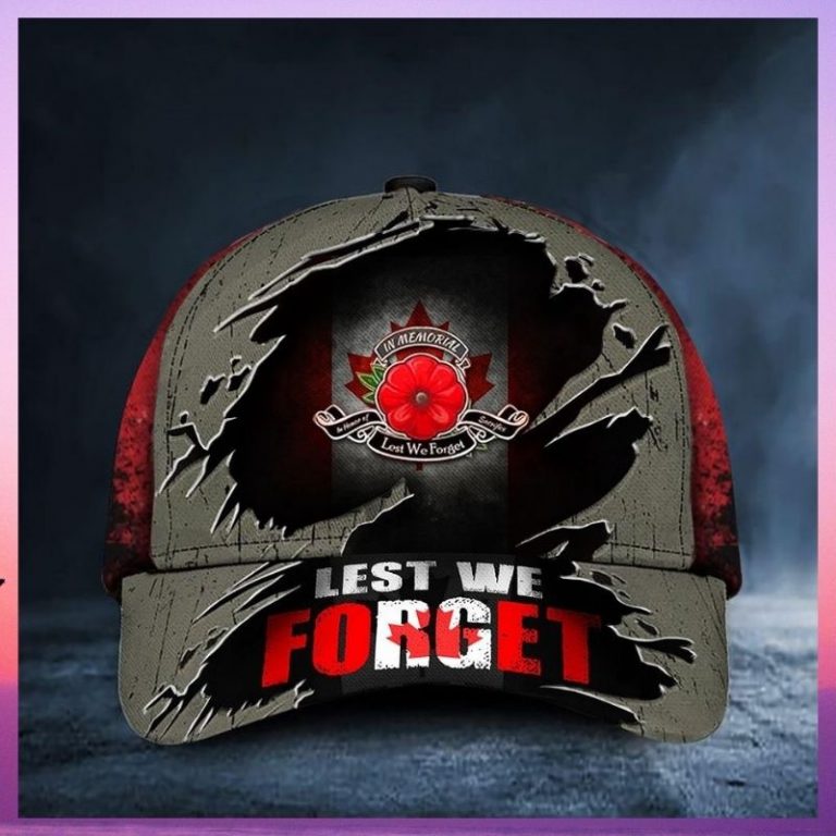 In memorial Lest We Forget Canada Flag cap hat 8