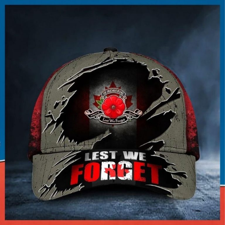 In memorial Lest We Forget Canada Flag cap hat 9