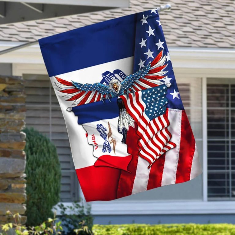 Iowa American Eagle Flag 16