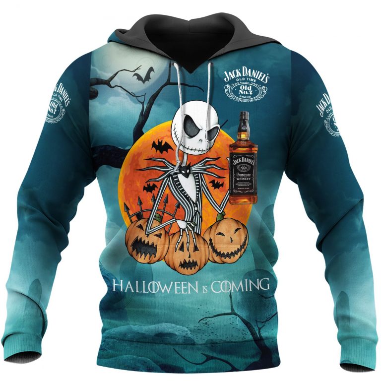 Jack Skellington Jack Daniel's Halloween is coming 3d hoodie 8