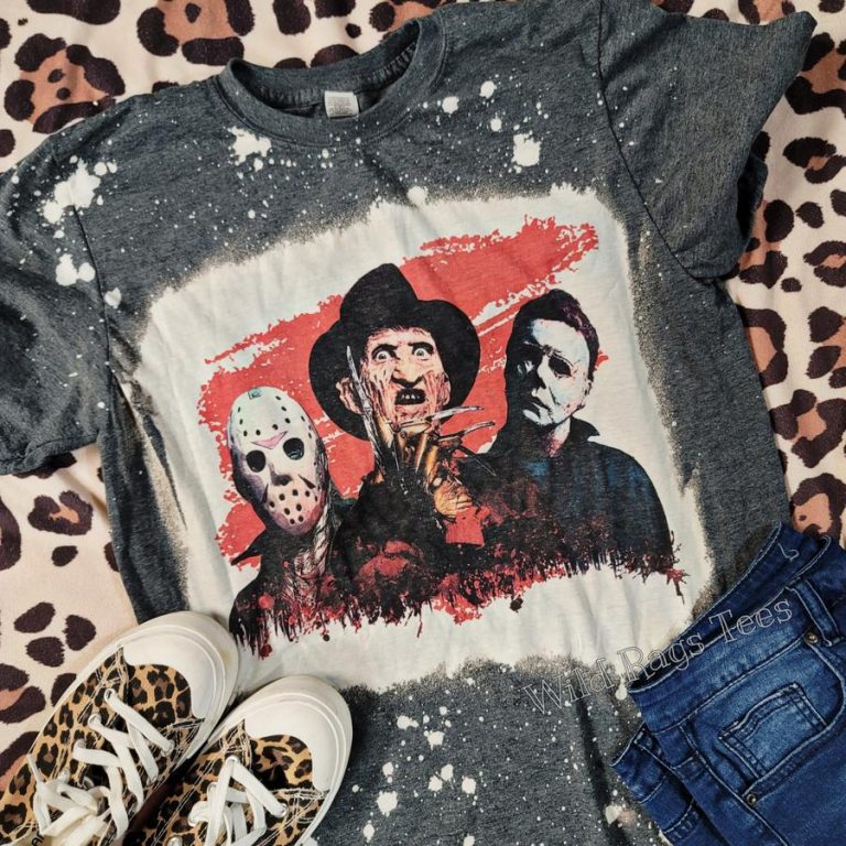 Jason Voorhees Freddy Krueger Michael Myers Halloween bleach shirt 6