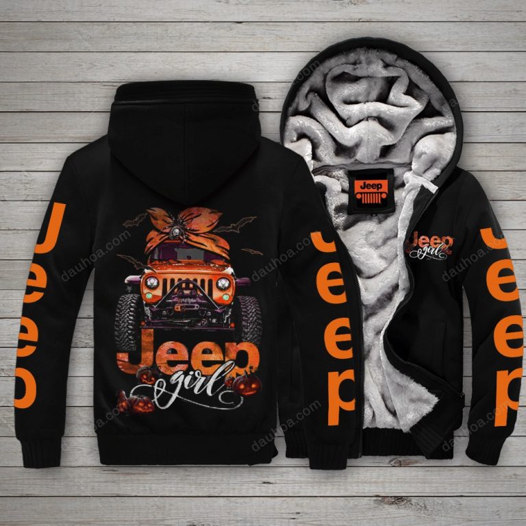 Jeep Girl Halloween fleece hoodie 13