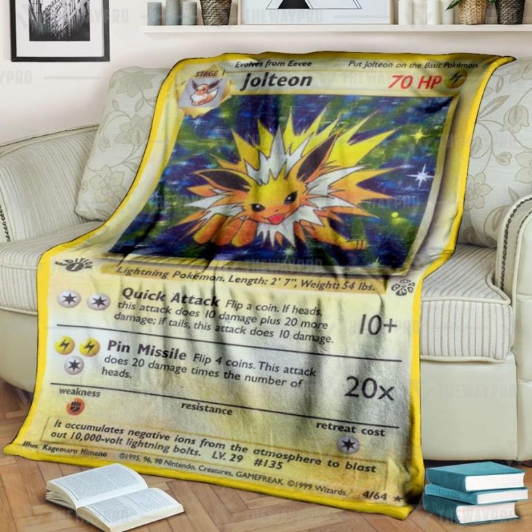 Jolteon Holo 1st Pokemon Blanket 10