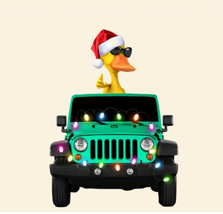 Duck Jeep Traveling custom Christmas ornament 13