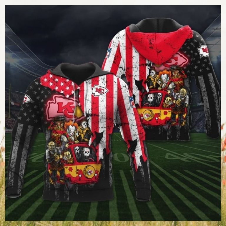 Kansas City Chiefs Horror Characters 3d hoodie 10