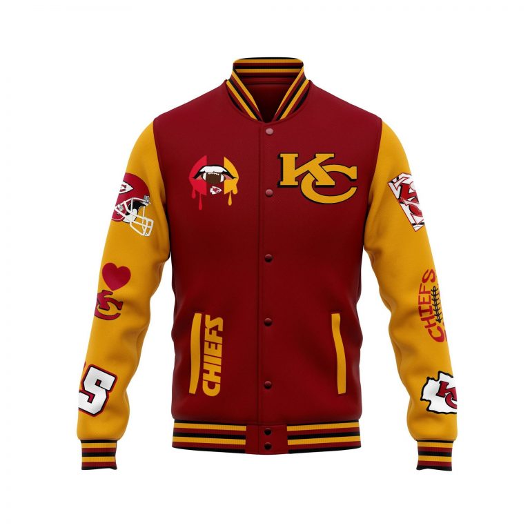 Kansas City Chiefs custom number baseball jacket 10