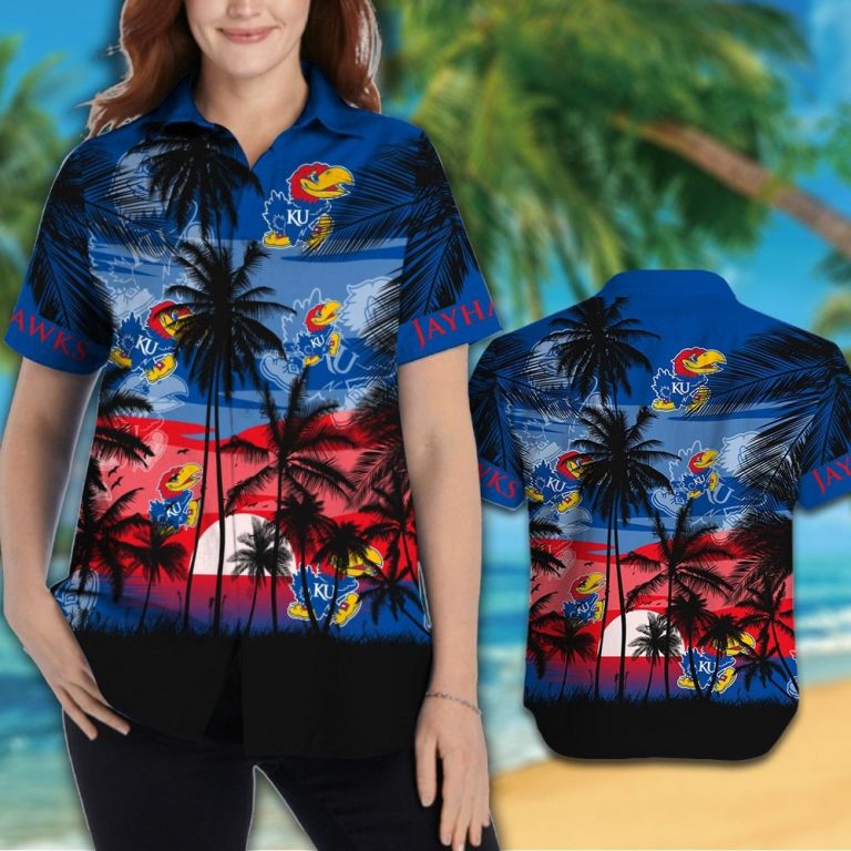 Kansas Jayhawks Hawaiian Tropical shirt, short 14