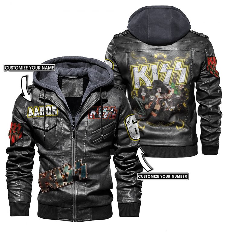 Kiss band custom leather jacket 14