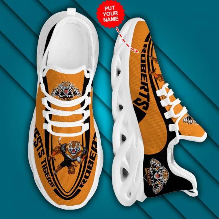 LIMITED Wests Tigers custom Personalized max soul sneaker shoes 13