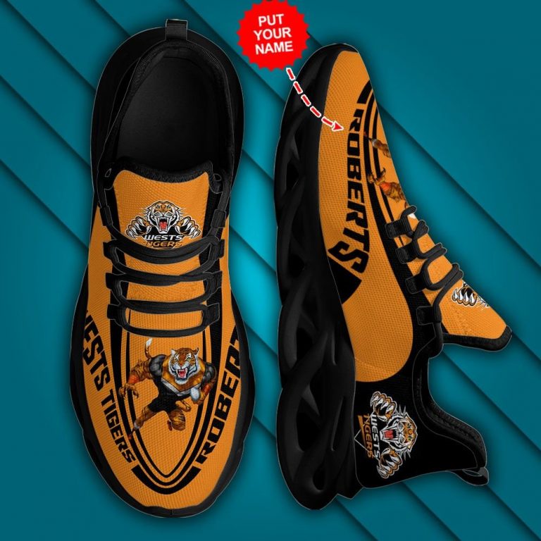 LIMITED Wests Tigers custom Personalized max soul sneaker shoes 12