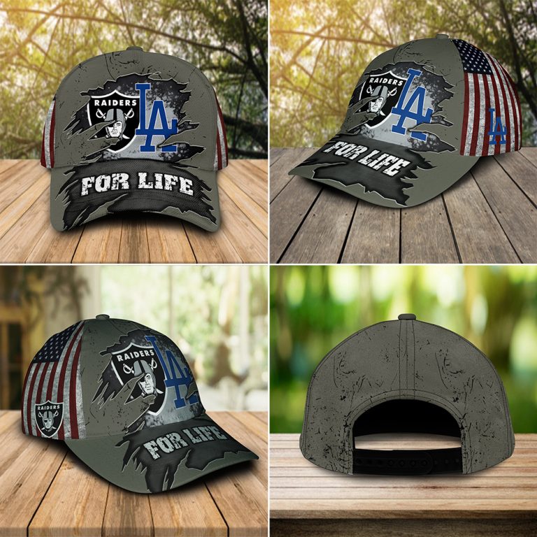 Las Vegas Raiders Los Angeles Dodgers For Life cap hat 12
