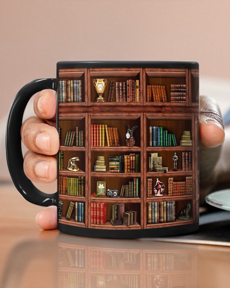 Library Book Shelf Mugs 15