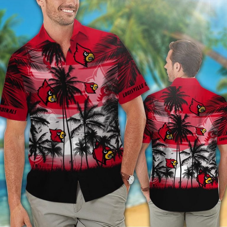 Louisville Cardinals football Tropical hawaiian shirt 14