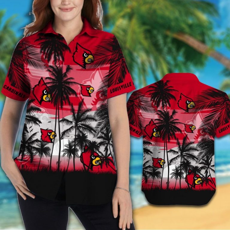 Louisville Cardinals football Tropical hawaiian shirt 12