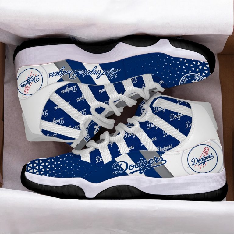 MLB Los Angeles Dodgers logo Air Jordan 11 sneaker shoes 11