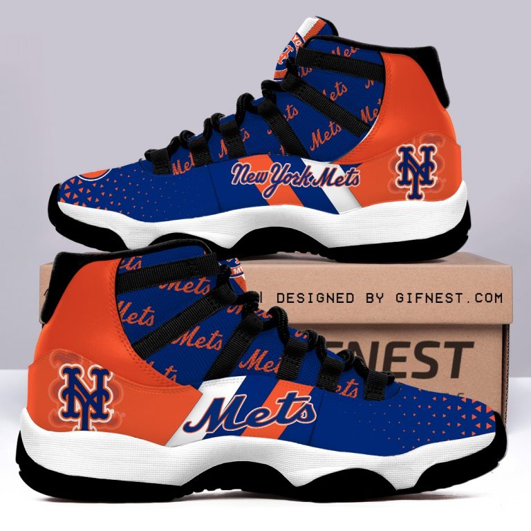 MLB New York Mets logo Air Jordan 11 sneaker shoes 8