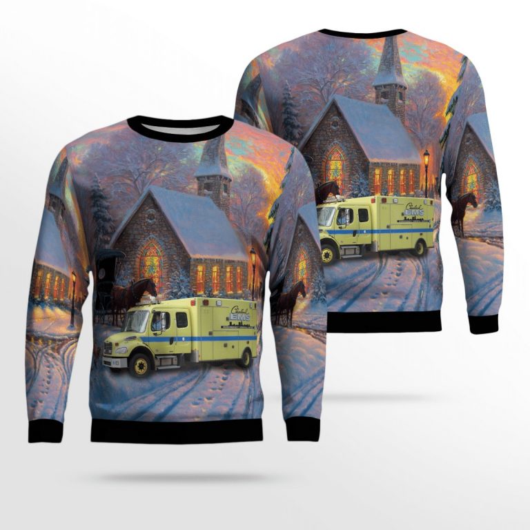 Mail car Ohio Cleveland EMS ugly sweater 14