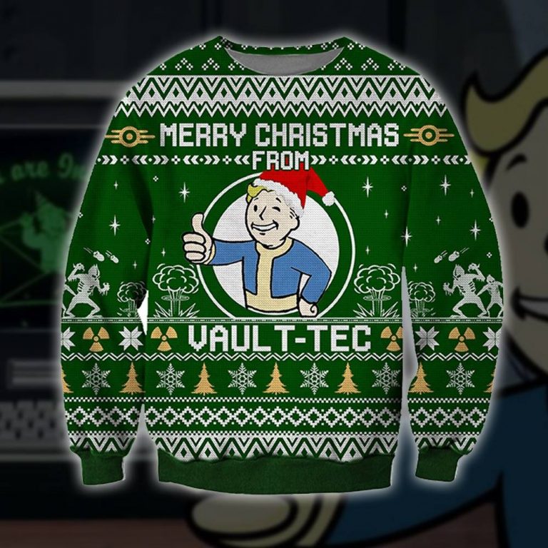 Merry Christmas from Vault Boy ugly sweater, sweatshirt 8