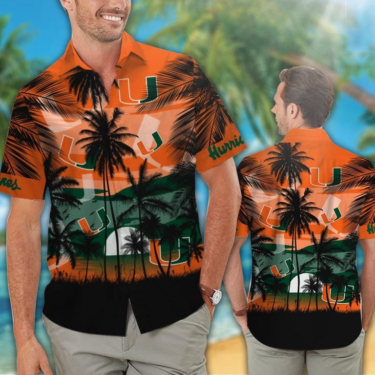 Miami Hurricanes football Tropical hawaiian shirt 12