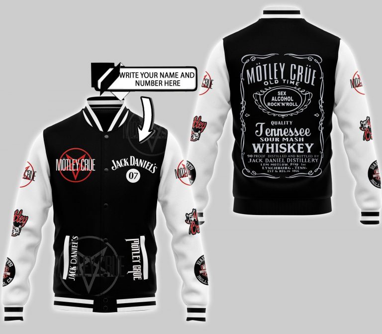 Motley Crue Jack Daniel's Whiskey custom baseball jacket 8