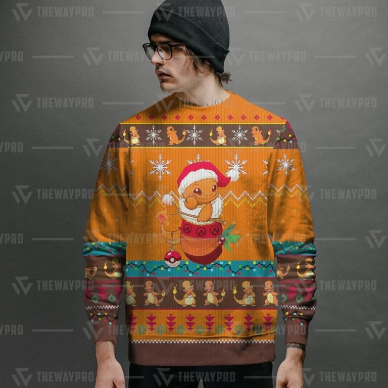 NEW Pokemon Charmander Knitted Sweatshirt, sweater 13