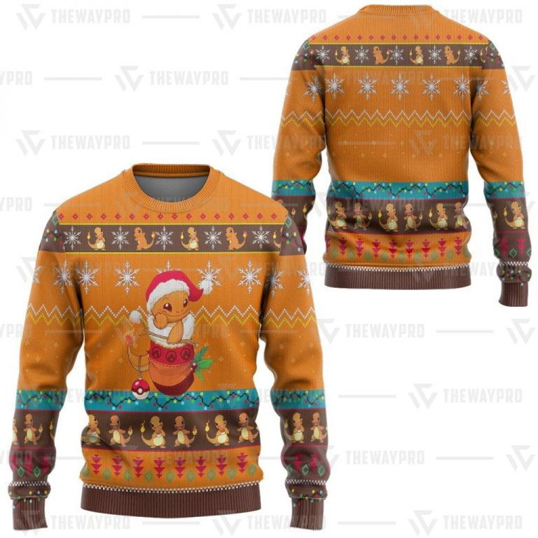 NEW Pokemon Charmander Knitted Sweatshirt, sweater 10