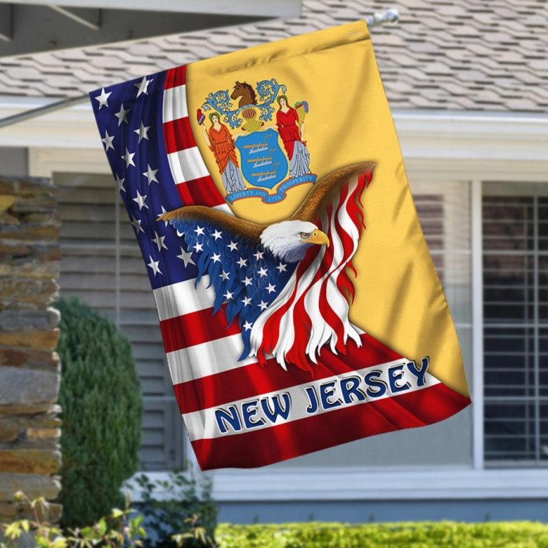New Jersey Eagle American Flag 13