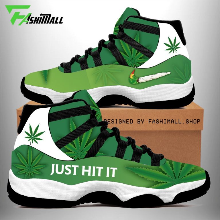 Nike Green Cannabis Just hit it Air Jordan 11 sneaker shoes 8