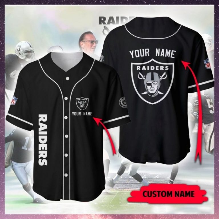 Oakland Las Vegas Raiders custom personalized name baseball jersey 8