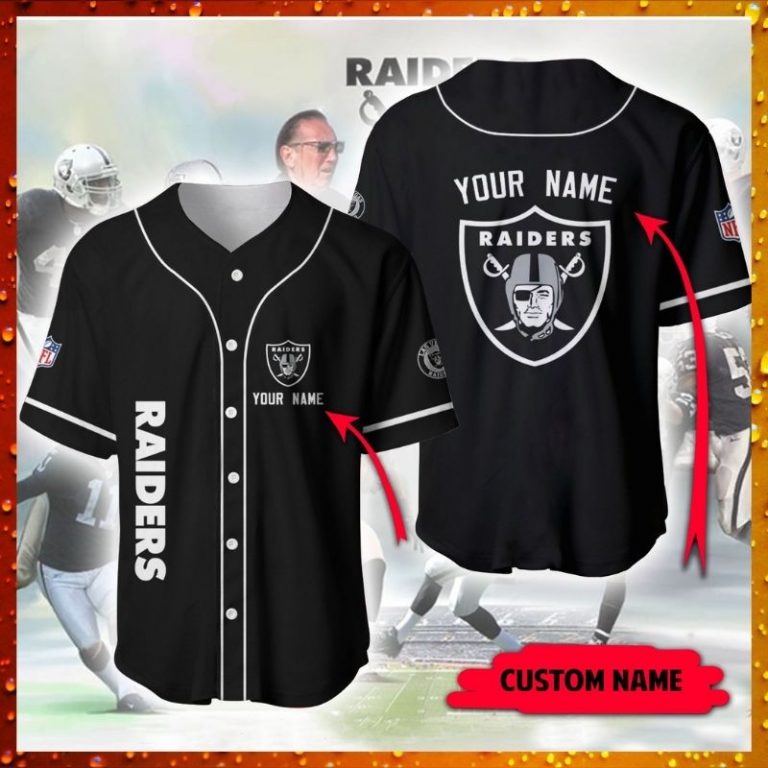 Oakland Las Vegas Raiders custom personalized name baseball jersey 9