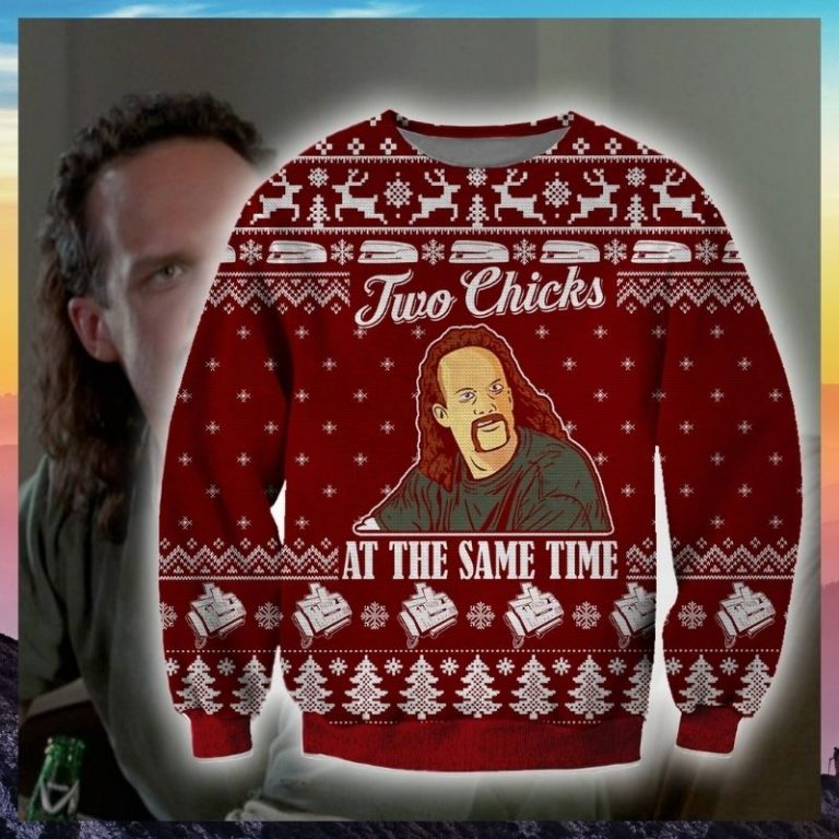 Office Space Two chicks at the same time Diedrich Bader ugly sweater, sweatshirt 10