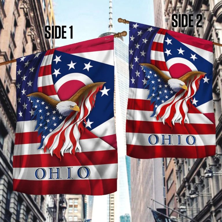 Ohio Eagle American Flag 14