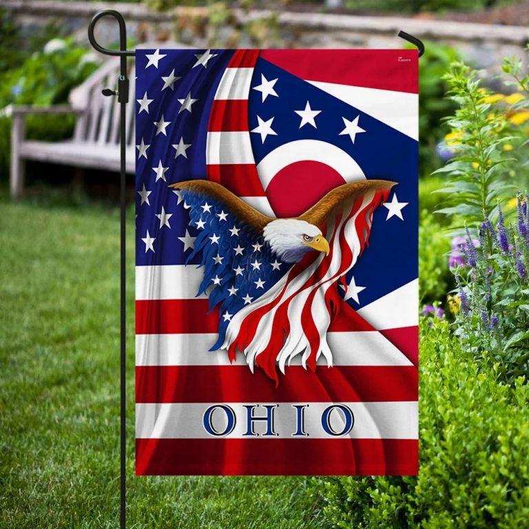 Ohio Eagle American Flag 13