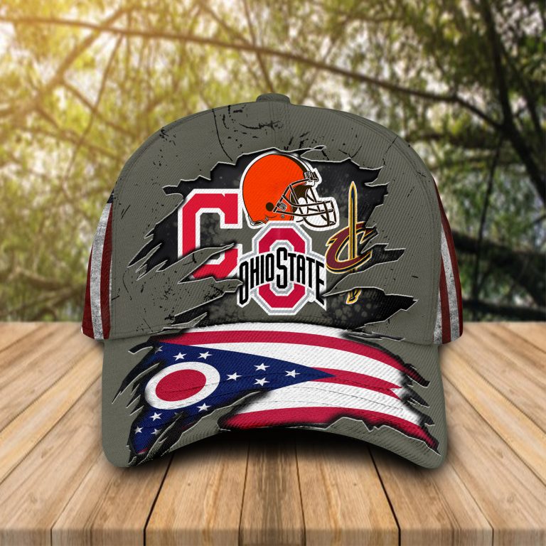 Ohio State Buckeys Cleveland Indians Cleveland Browns cap hat 12