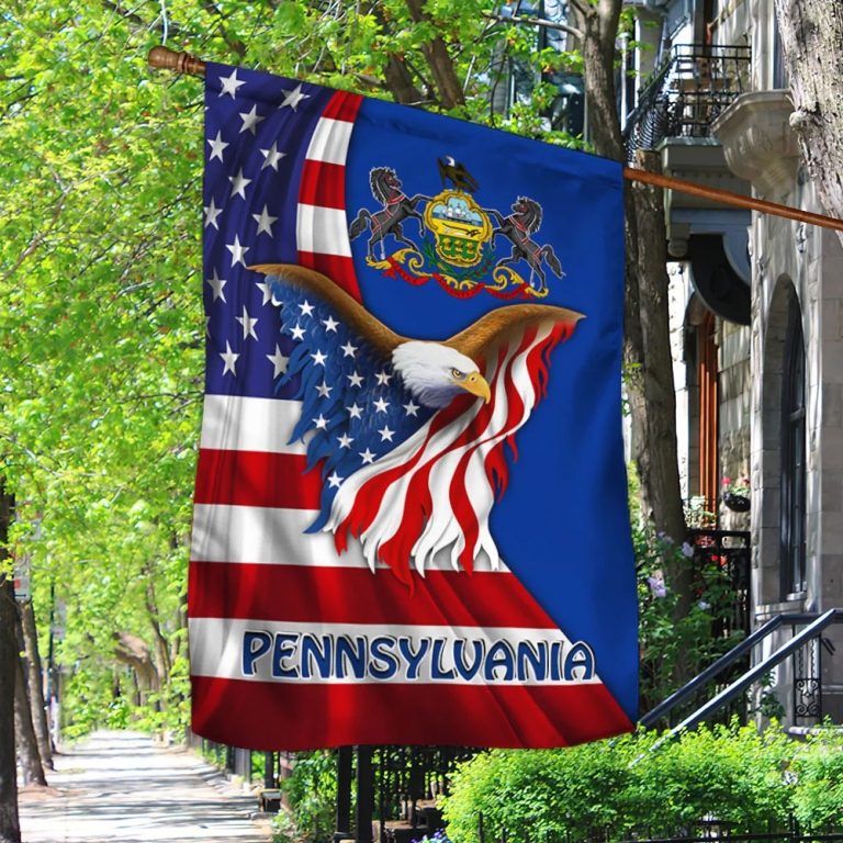 Pennsylvania State Coat of Arms Eagle Flag 14