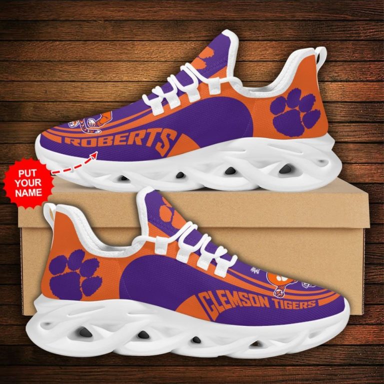 Personalized Clemson Tigers clunky max soul shoes 10