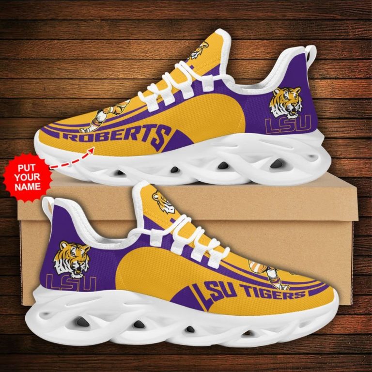 Personalized LSU Tigers clunky max soul shoes 12