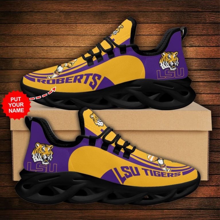 Personalized LSU Tigers clunky max soul shoes 10