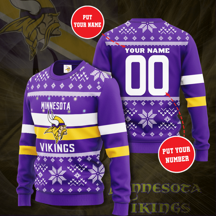 Personalized Minnesota Vikings Custom Christmas Sweater