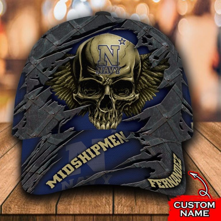 NEW Navy Midshipmen custom Personalized name skull cap hat 10