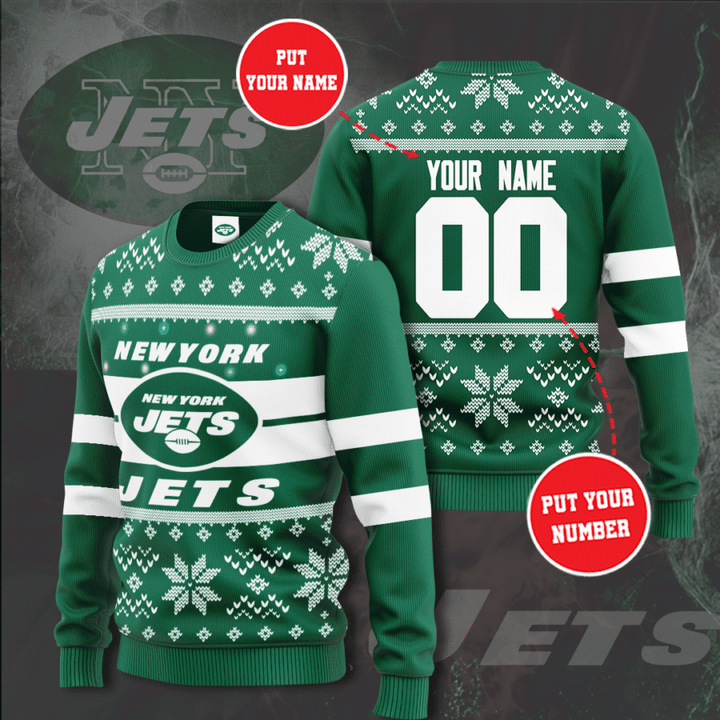 Personalized New York Jets Christmas Custom Sweater