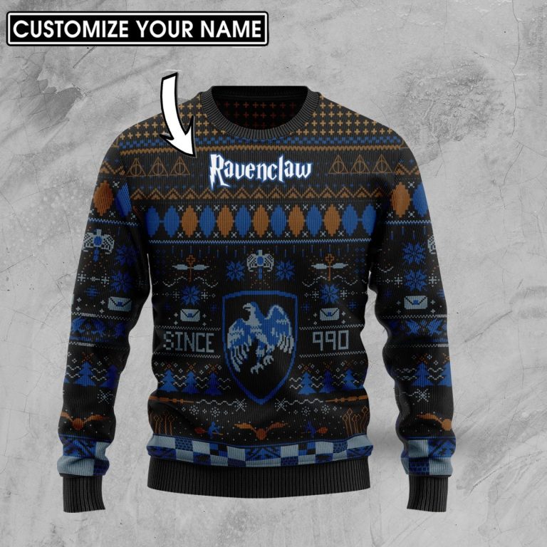 Personalized Ravenclaw Harry Potter sweater 10