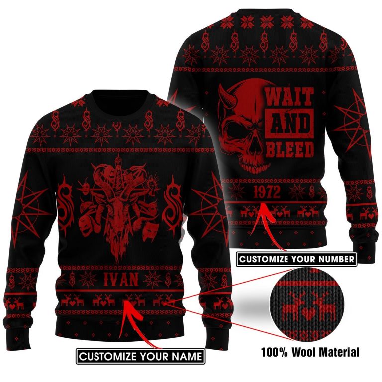 Personalized Slipknot Wait and Bleed custom sweater 10