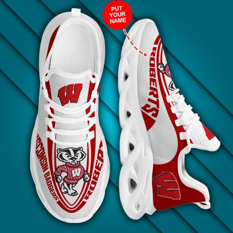 Personalized Wisconsin Badgers clunky max soul shoes 13
