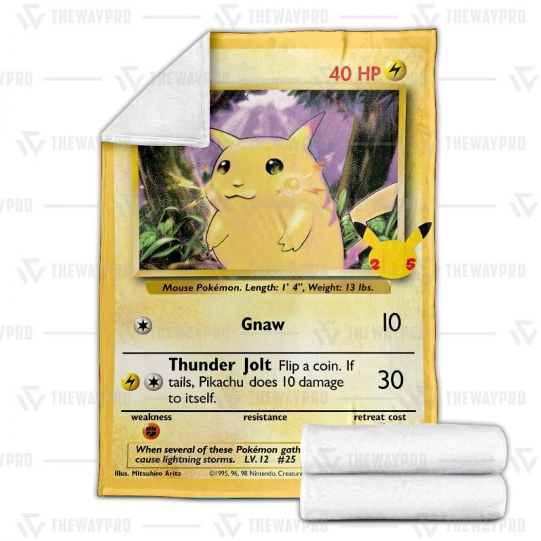 Pikachu Card Pokemon fleece blanket 11
