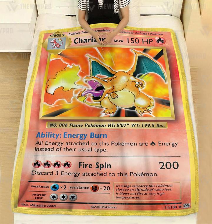 Pokémon Charizard Soft Blanket