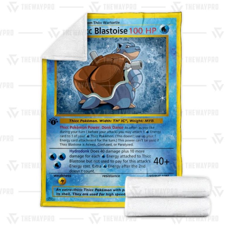 BEST Thicc Blastoise Pokemon Blanket 8