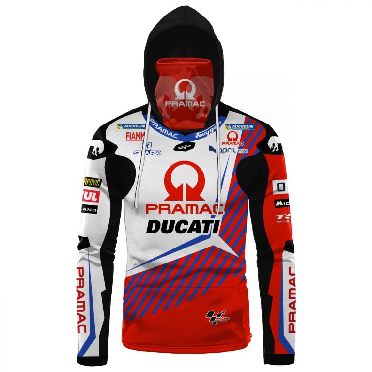 Pramac Ducati Michelin hoodie mask 6