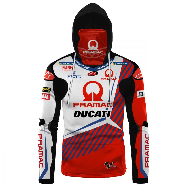 Pramac Ducati Racing hoodie mask 6