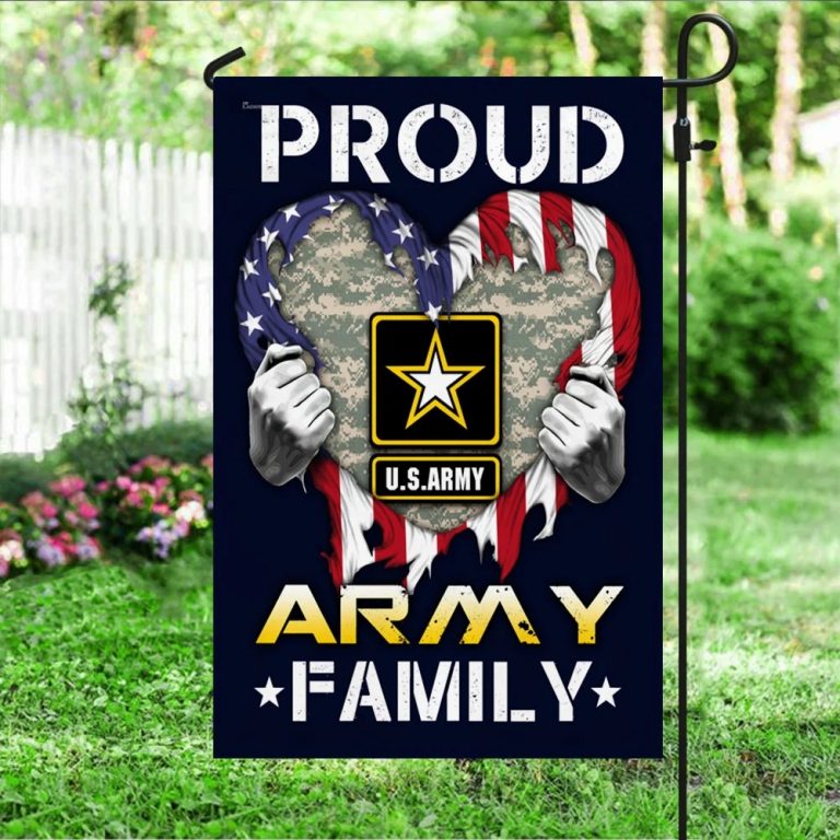 Proud Army Family Heart American Flag 13